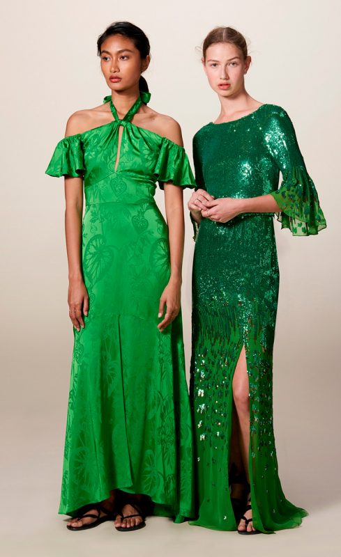 Vestidos verdes de fiesta de Temperly London.