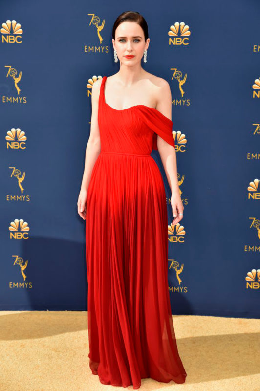Rachel Brisnahan en Oscar de la Renta, Emmy 2018.