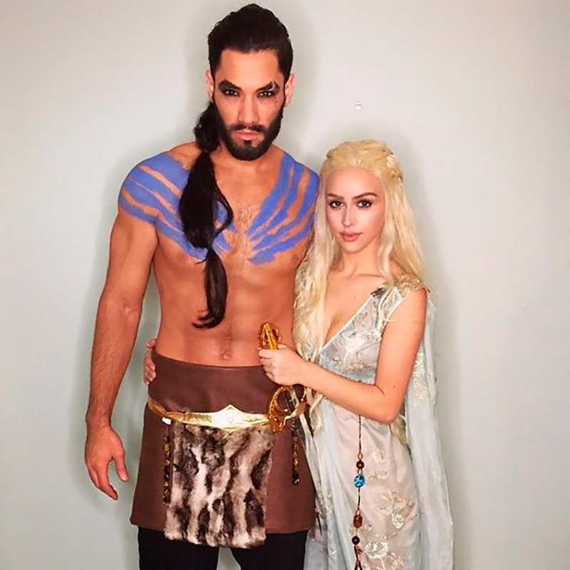Disfraces en pareja para Halloween Khal Drogo y Daenerys Targaryen.