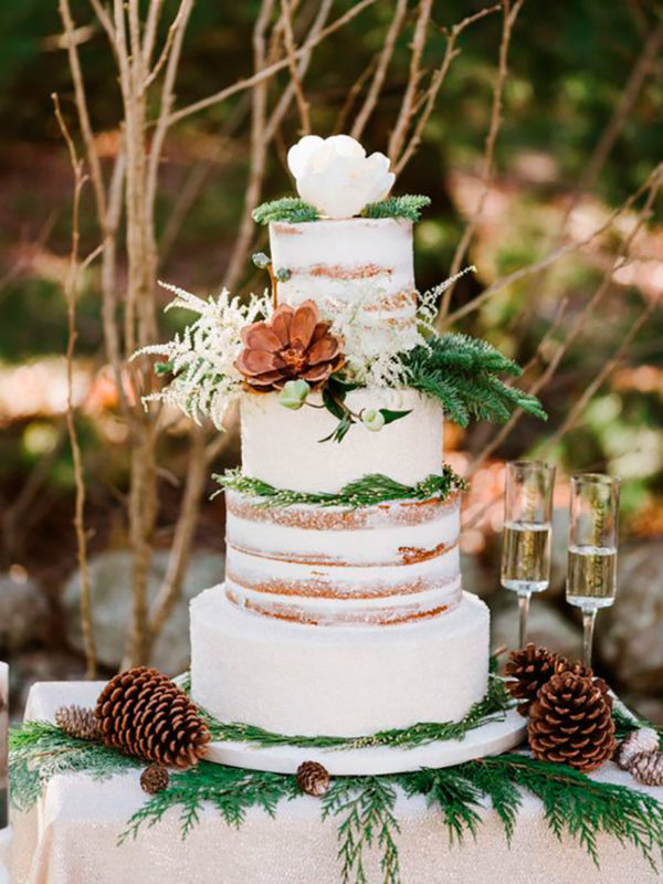 pastel de boda invierno 