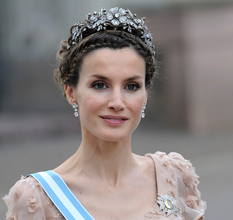 La tiara floral es una de las favoritas de la reina Letizia.