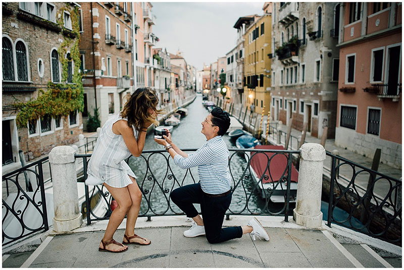 Venecia, propuesta de matrimonio.