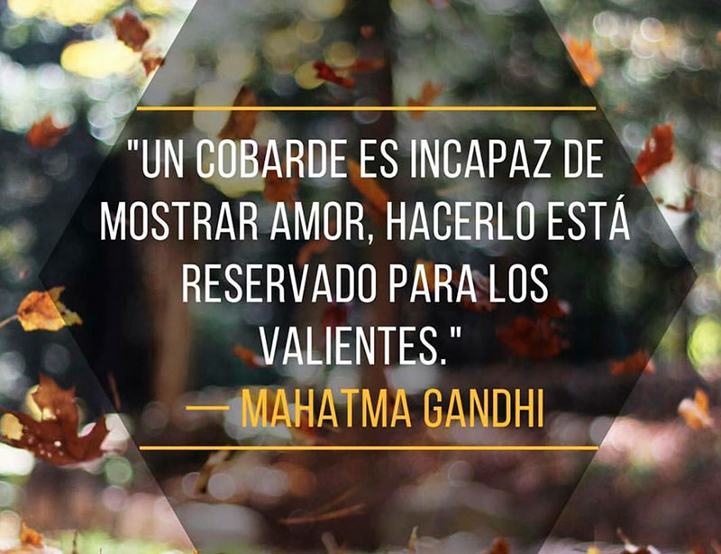 Frases famosas de Mahatma Gandhi.