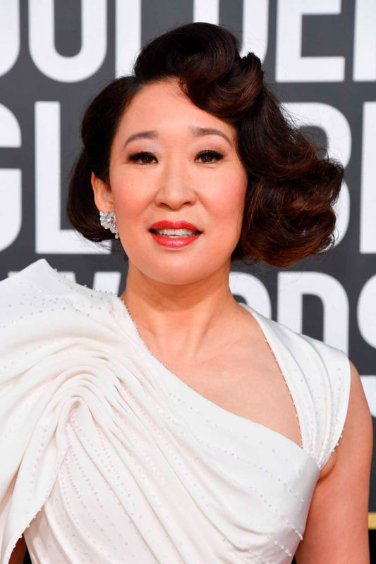 Sandra Oh en los Golden Globes 2019.