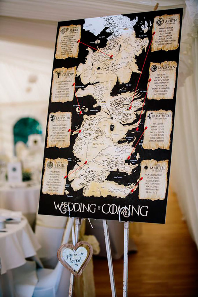Ideas de boda inspiradas en Game of Thrones.