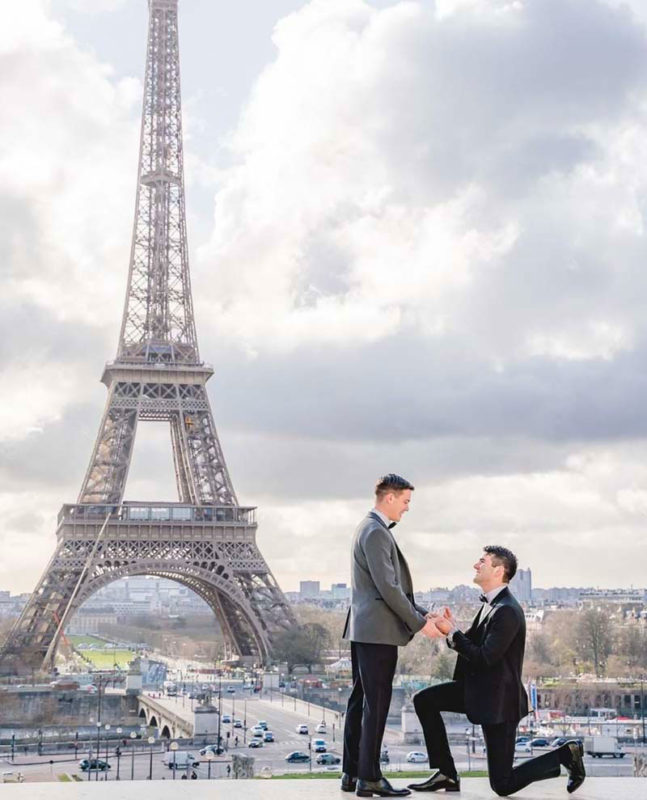 propuesta de matrimonio en Paris.
