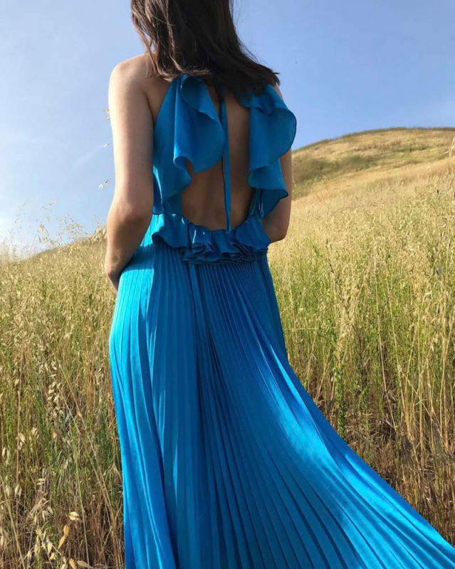 Azzurro bridesmaid dress.