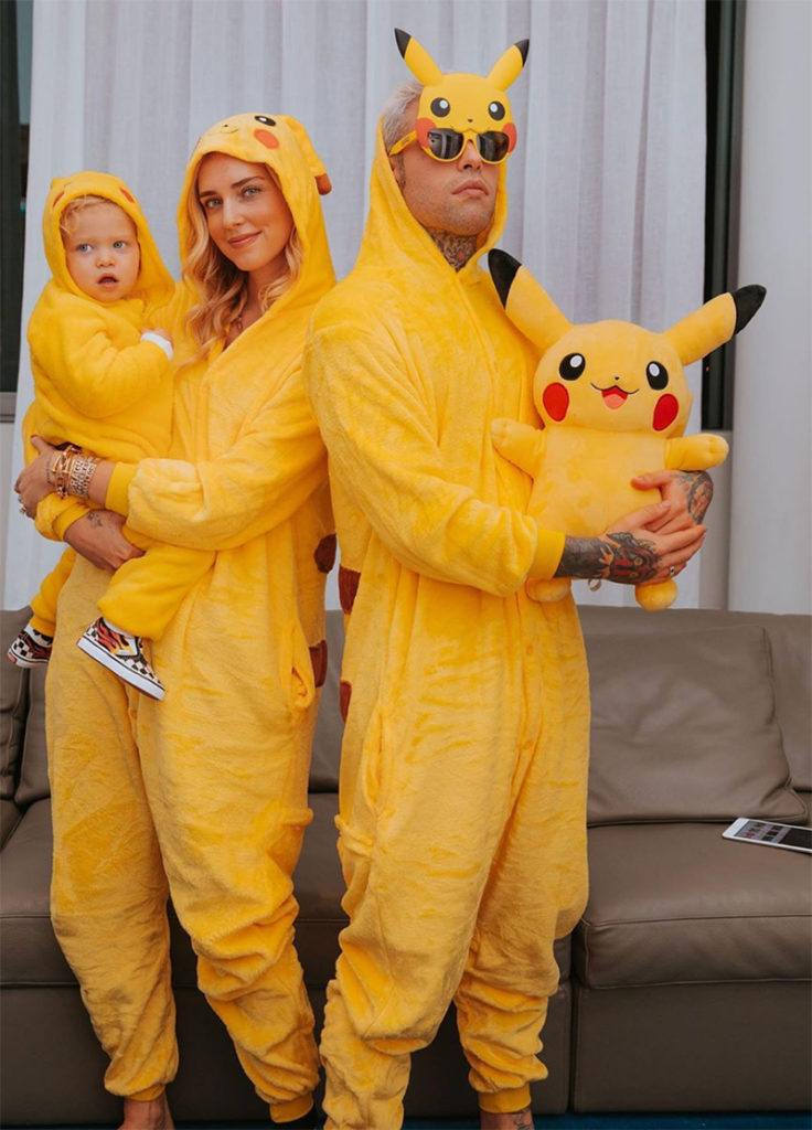 Chiara y la familia Pikachú.