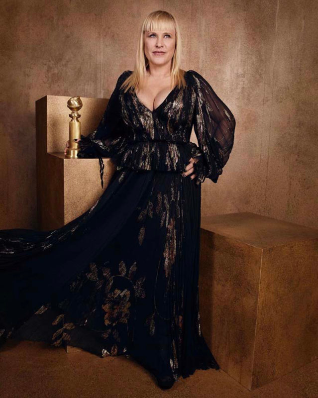 Patricia Arquette ganadora de los Golden Globes 2020.