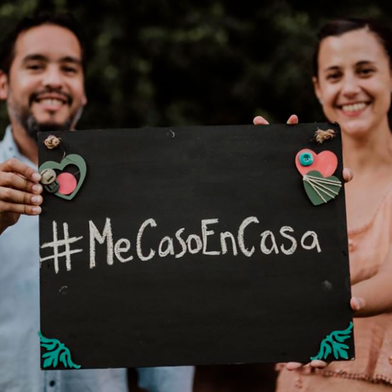 Pareja en Argentina celebra su boda virtual