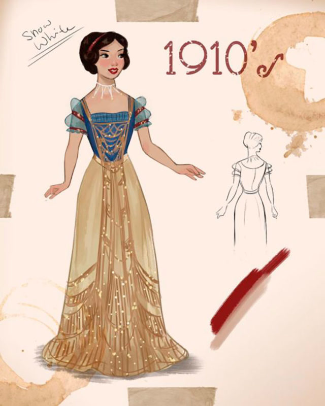 Las princesas de Disney en vestidos de época | Nupcias & Bodas