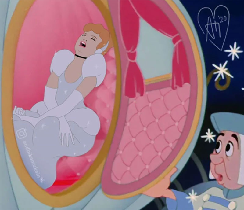 Artista ilustra a princesas en situaciones reales para alegrarte el día