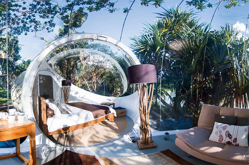 Hotel burbuja en la naturaleza