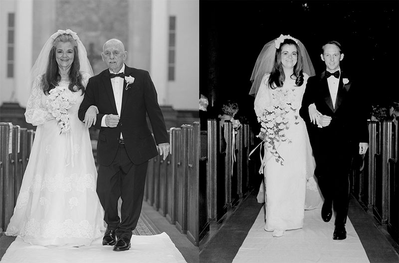Celebran 50 años de casados con una sesión de fotos como las de su boda