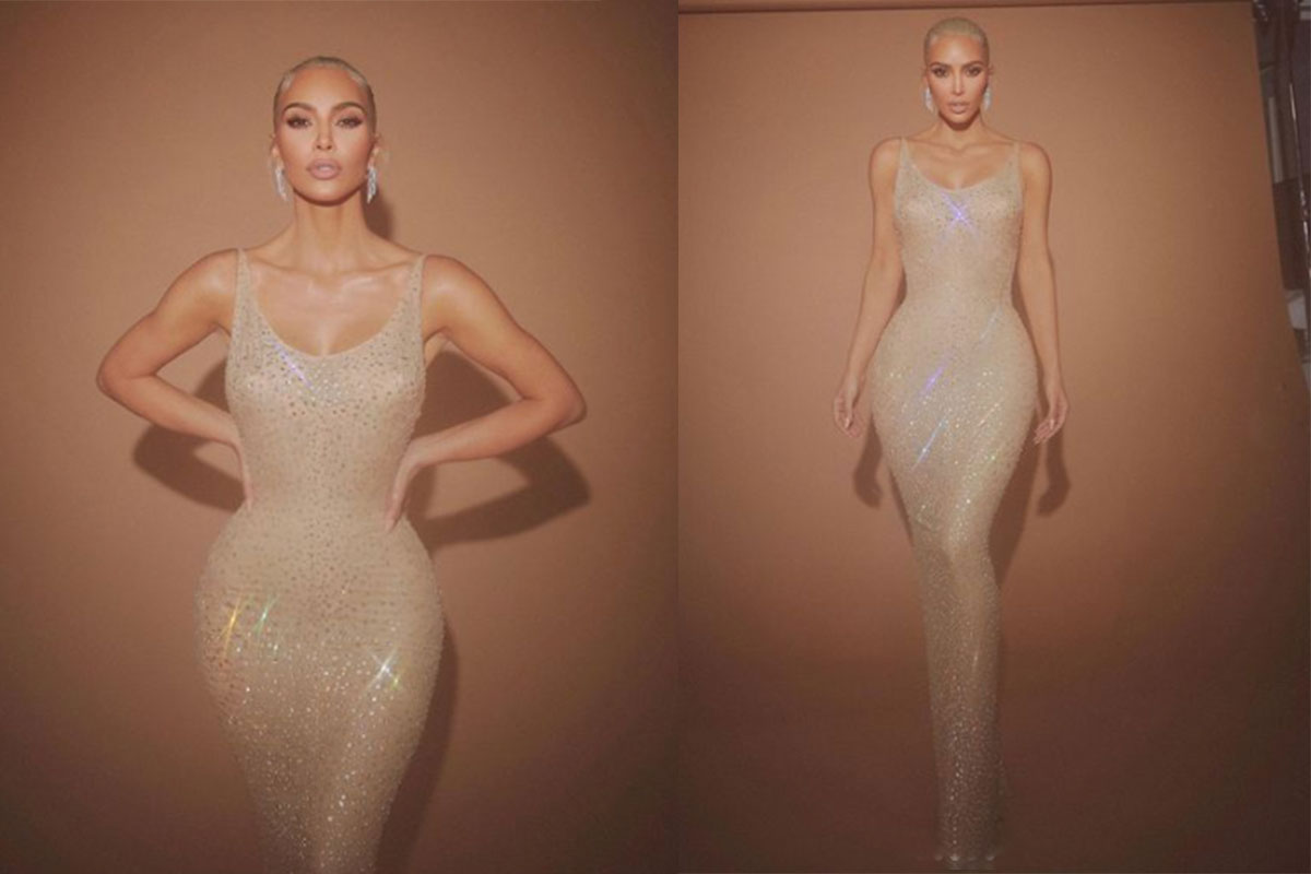 Kim Kardashian llevó a la Met Gala el vestido que Marilyn Monroe usó hace  60 años